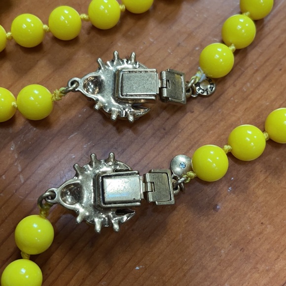 JCrew yellow beaded necklaces (2) with ladybug clasp - Picture 11 of 12